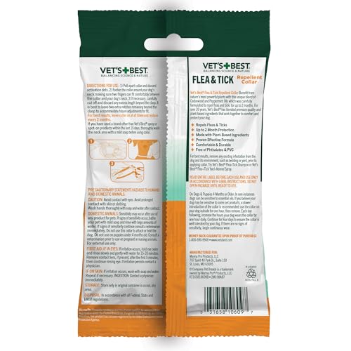 Collar Vet's Best natural para perros con cuello de hasta 20 pulgadas