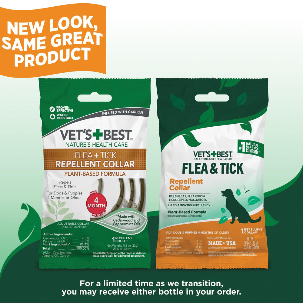 Detalle de ingredientes cedarwood y menta para Collar Vet's Best