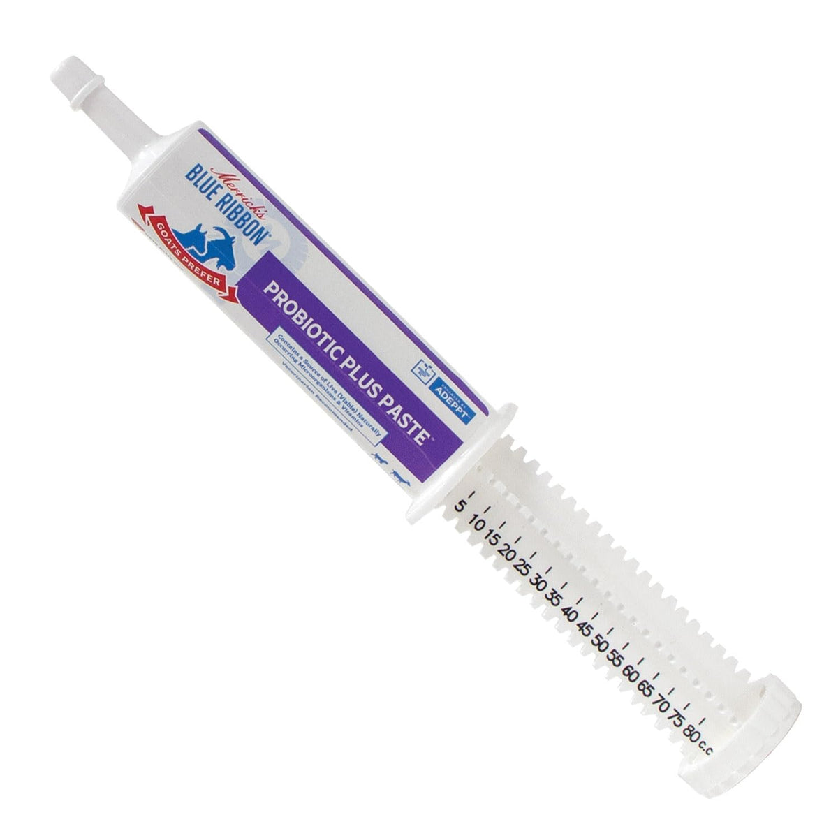 Vet's Plus Bomac para cabras, pasta probiótica, apoyo digestivo conveniente.