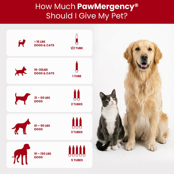 Mezcla con comida para facilitar la dosis de PawMergency.