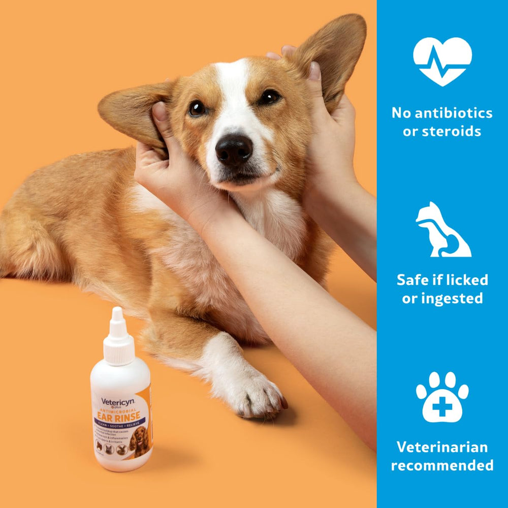 Vetericyn enjuague de orejas, caja del producto para referencia de compra.