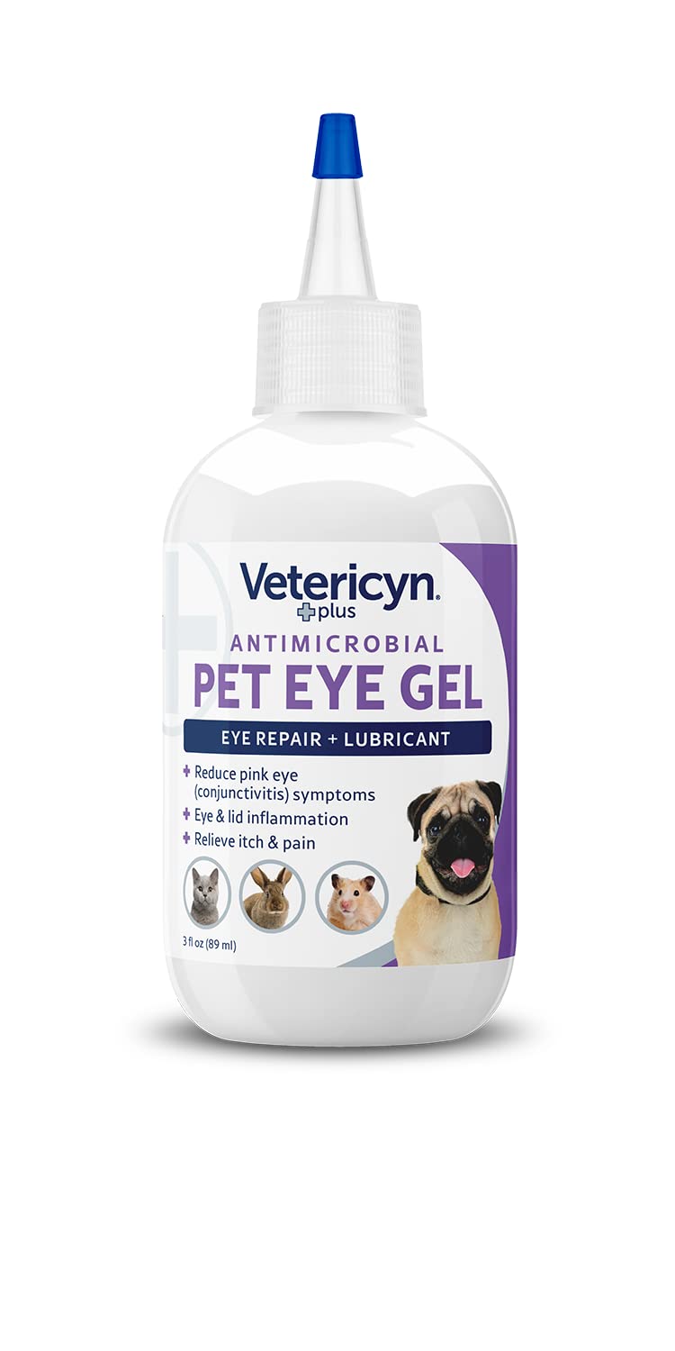 Alivio de conjuntivitis en mascotas con Vetericyn Plus Gel Ocular.