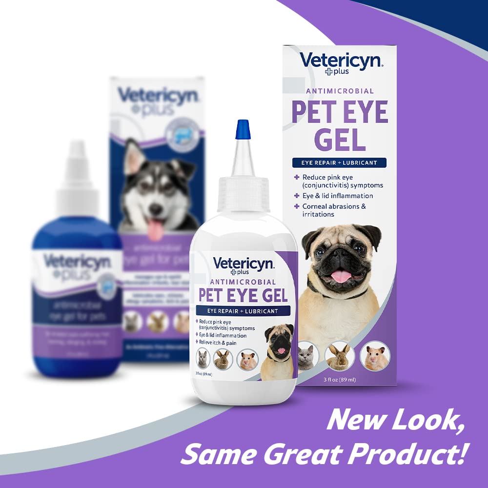 Aplicación diaria de Vetericyn Plus Gel Ocular para lubricación ocular.