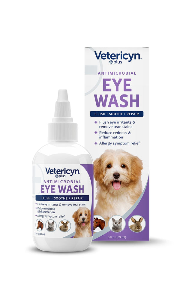 Lavado ocular Vetericyn Plus para perros y gatos, limpia irritaciones.