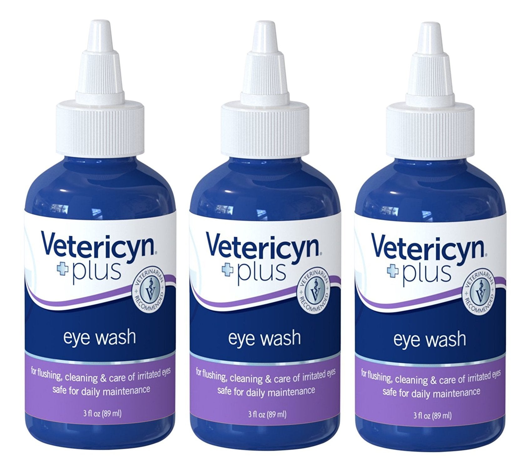 Vetericyn Plus para ojos de animales, lavado suave para limpiar secreciones oculares.