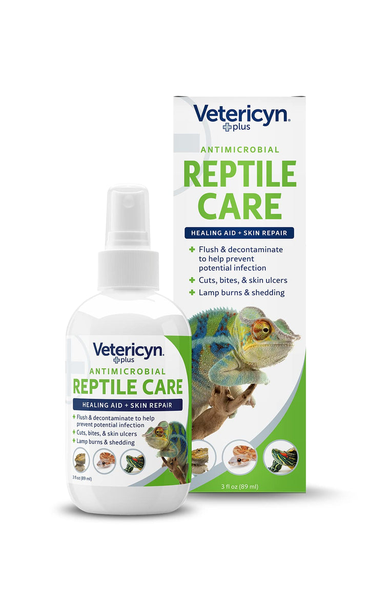 Vetericyn Plus spray para heridas de reptiles: limpieza suave y reparación de la piel.