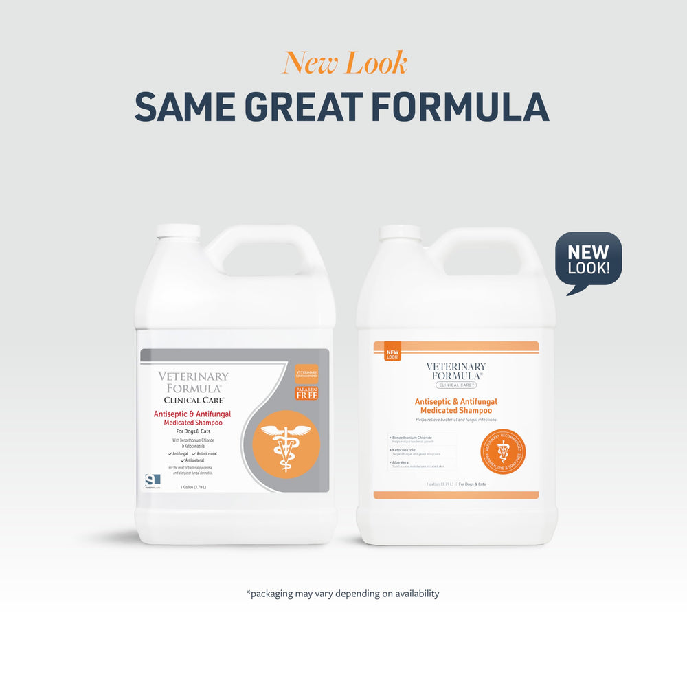 Aplicación de 5 a 10 minutos con Veterinary Formula Clinical Care para resultados óptimos