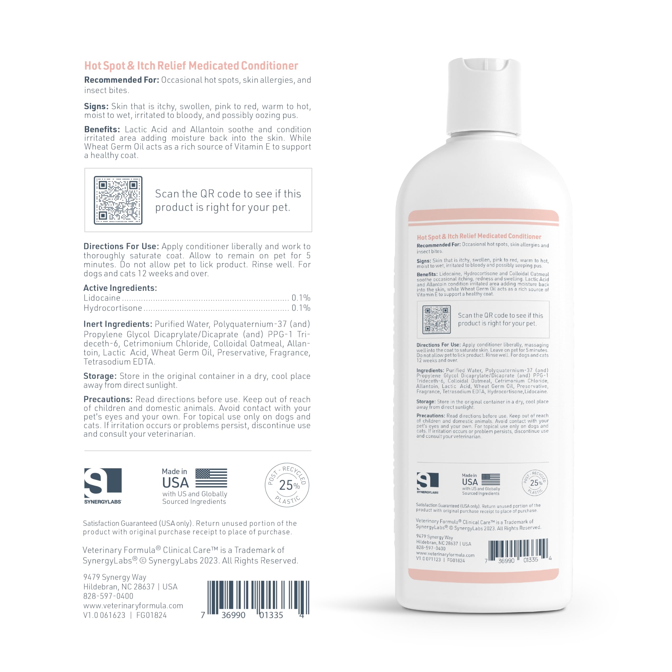 Hidratación profunda con Veterinary Formula para un pelaje suave.