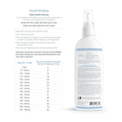 Aplicación fácil del spray Veterinary Formula para perros, control rápido de pulgas.