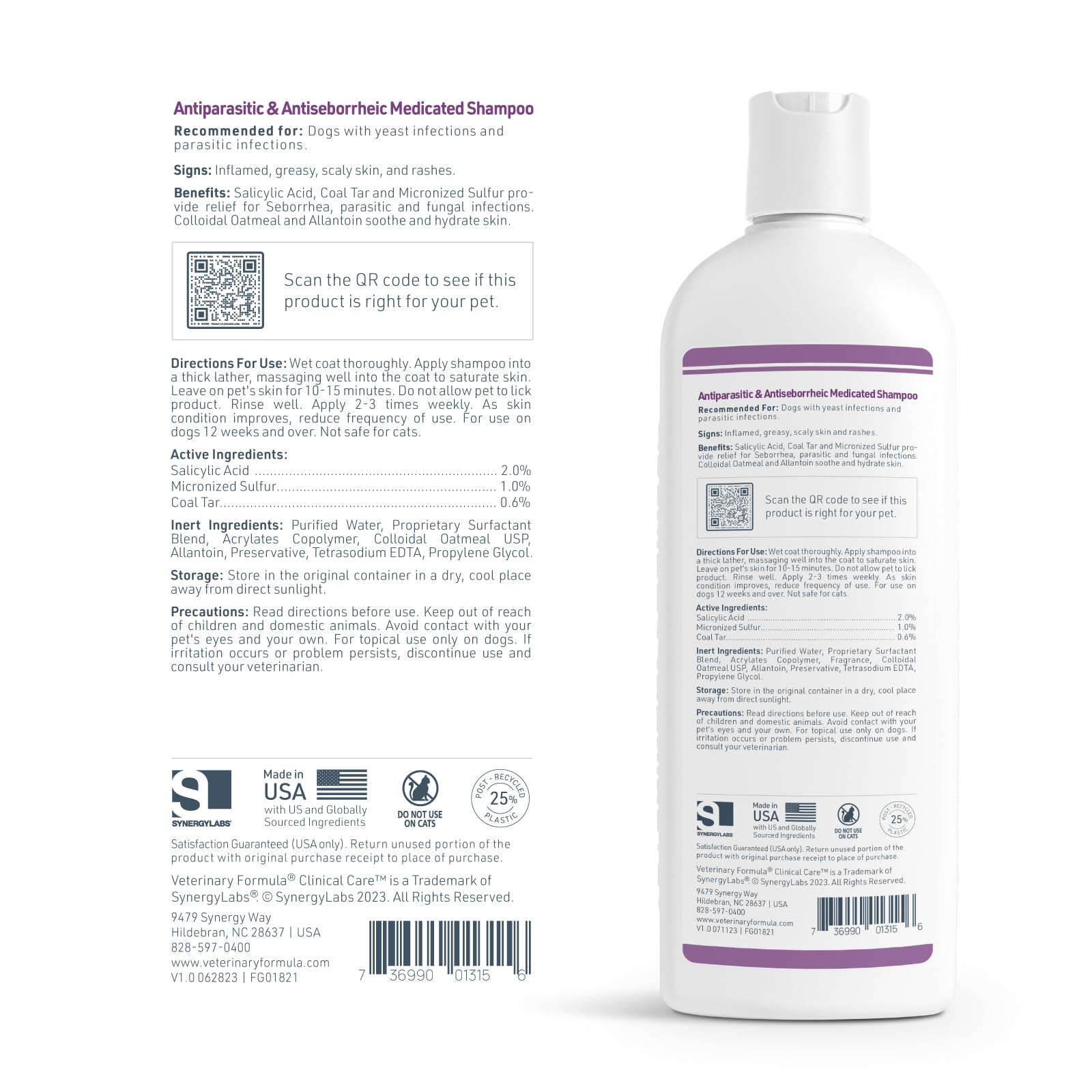 Veterinary Formula Clinical Care champú para uso tópico en piel irritada de perros.