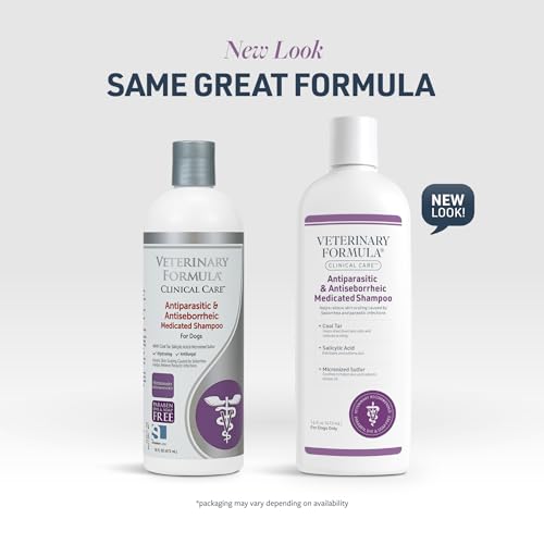 Veterinary Formula Clinical Care champú antiseborreico para perros, controla la sequedad y la picazón.