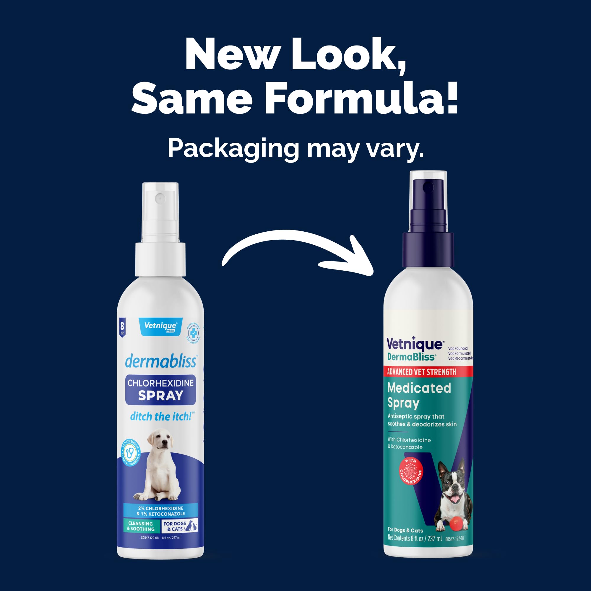 Aplicación en piel de perro con Dermabliss para limpieza suave y desodorización.