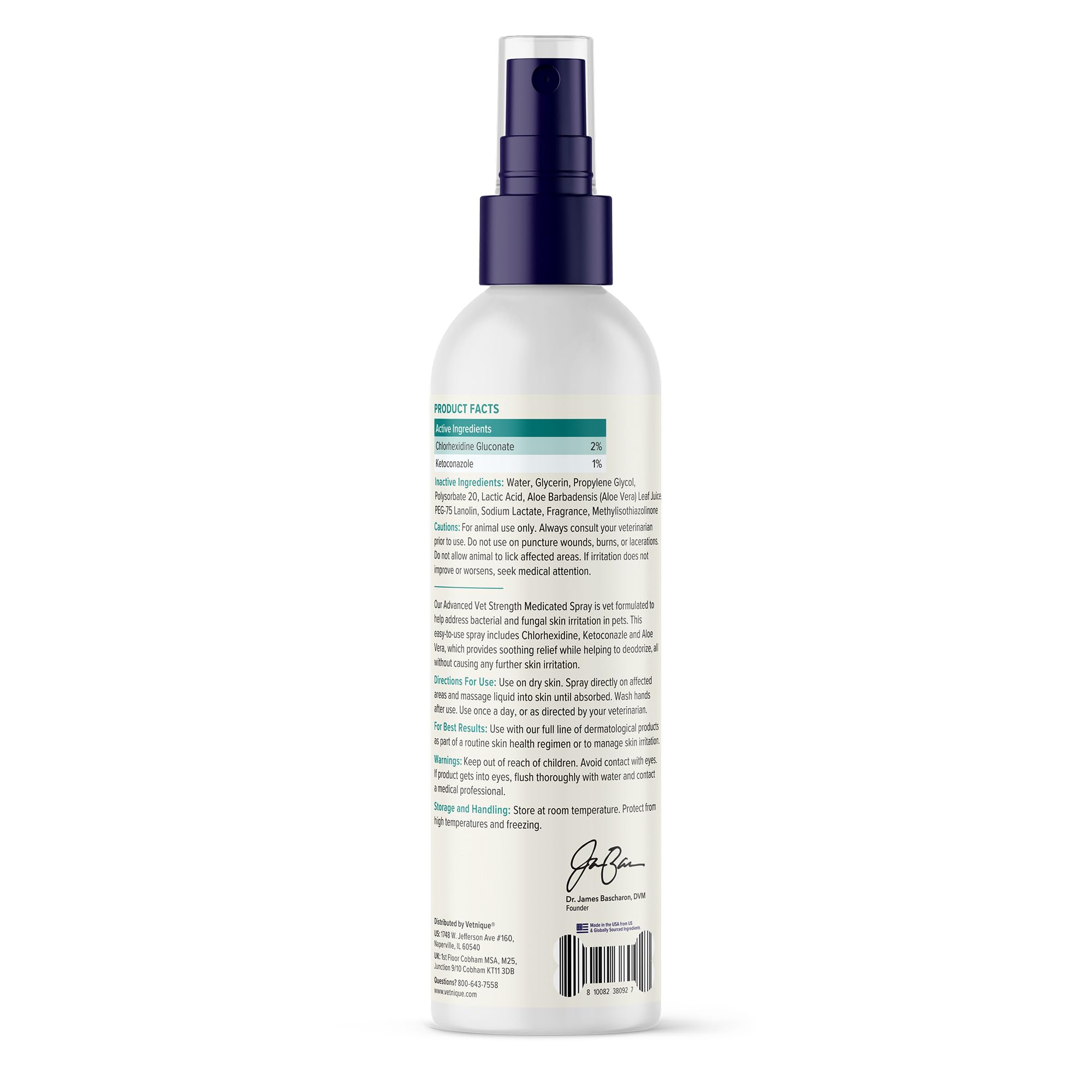 Etiqueta de Dermabliss muestra fórmula y usos recomendado para piel.