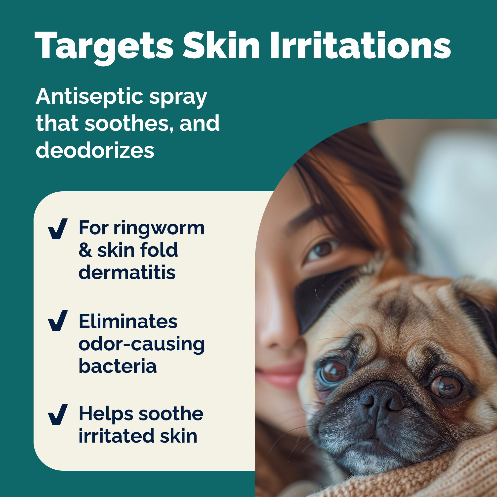 Ingredientes: clorhexidina y ketoconazol en Dermabliss para piel de mascotas.