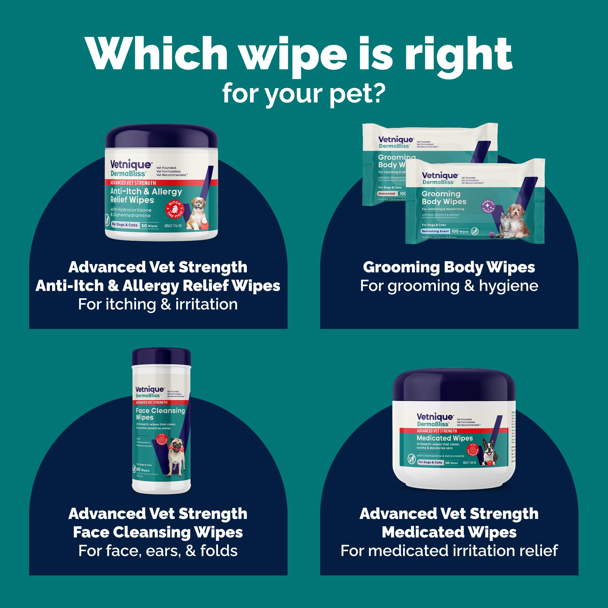 Dermabliss Vetnique: piel sana para perros, limpieza diaria sin irritación