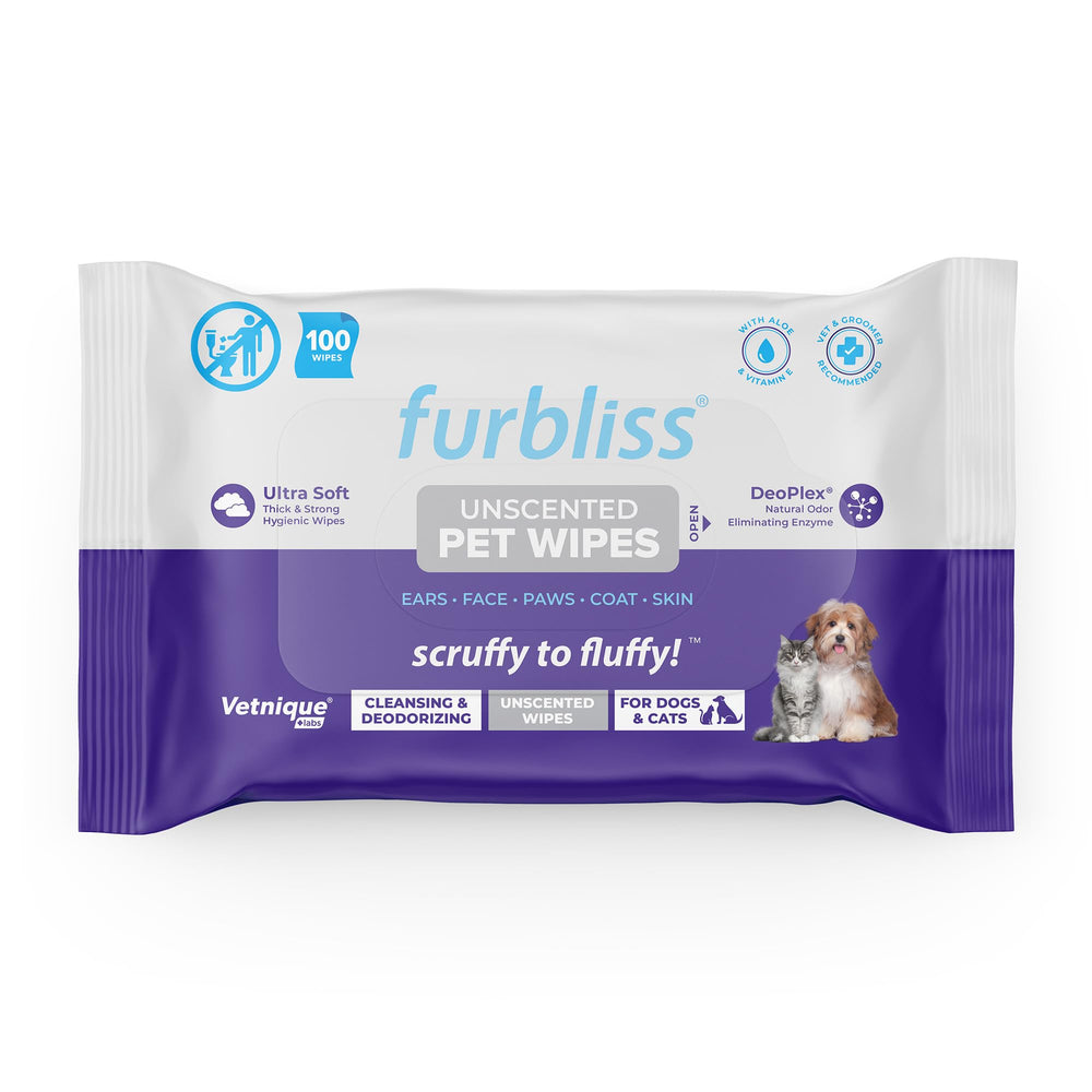 Vetnique Furbliss/DermaBliss: toallitas para perro, limpieza suave diaria de la cara