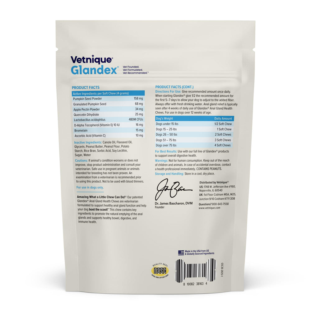 Vetnique Glandex calabaza: ingrediente natural que favorece la salud intestinal.