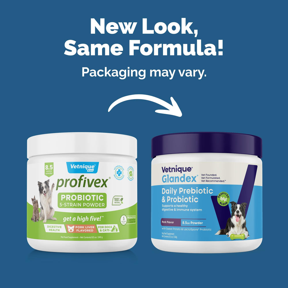Glandex Daily Probiotics polvo sabor neutral, fácil de incorporar a la dieta.