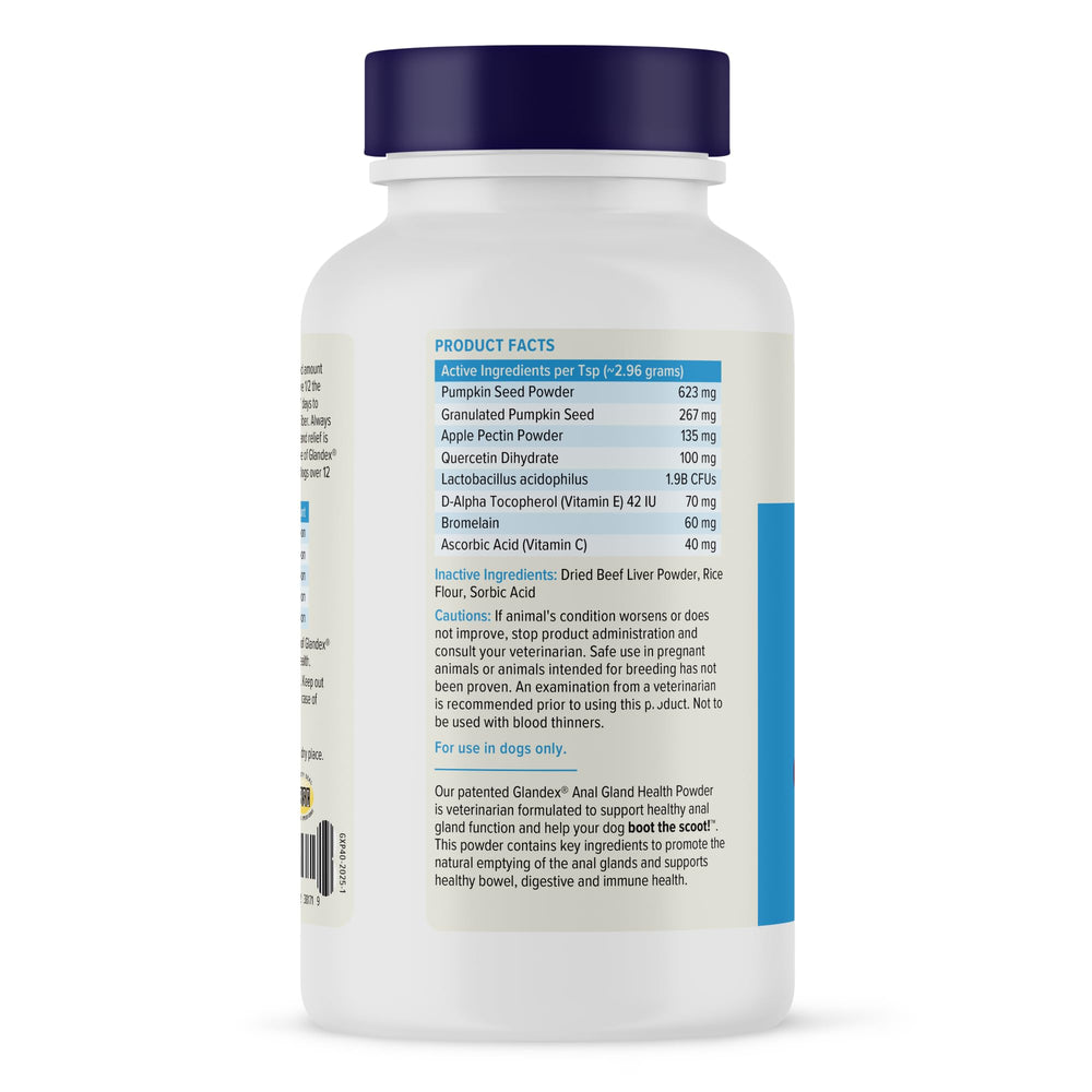 Glandex con enzimas y probióticos para la salud intestinal.