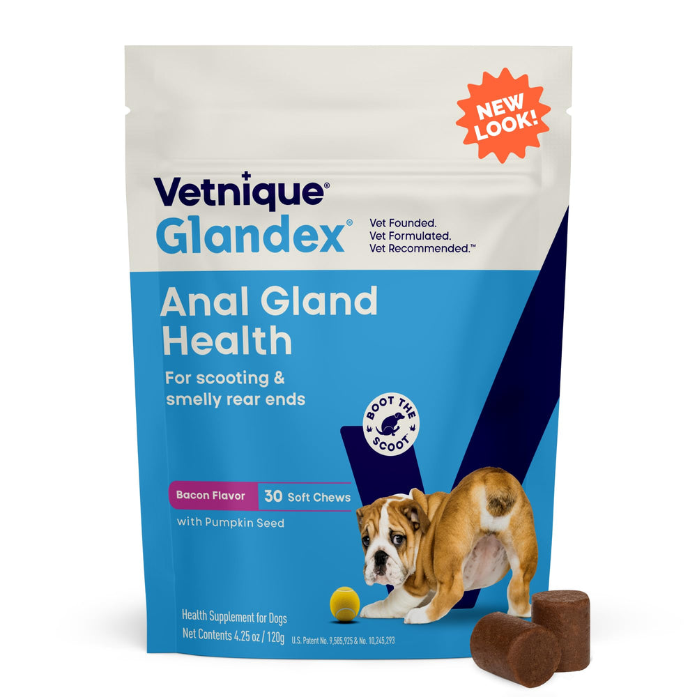 Vetnique Glandex, bocaditos suaves para glándulas anales con calabaza, ideal para uso diario