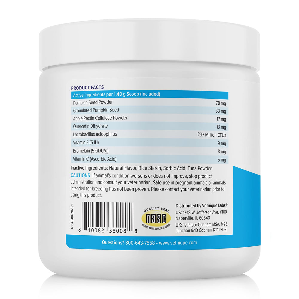 Mezcla probioticos digestiva Vetnique Glandex enzimas que apoyan la digestion.