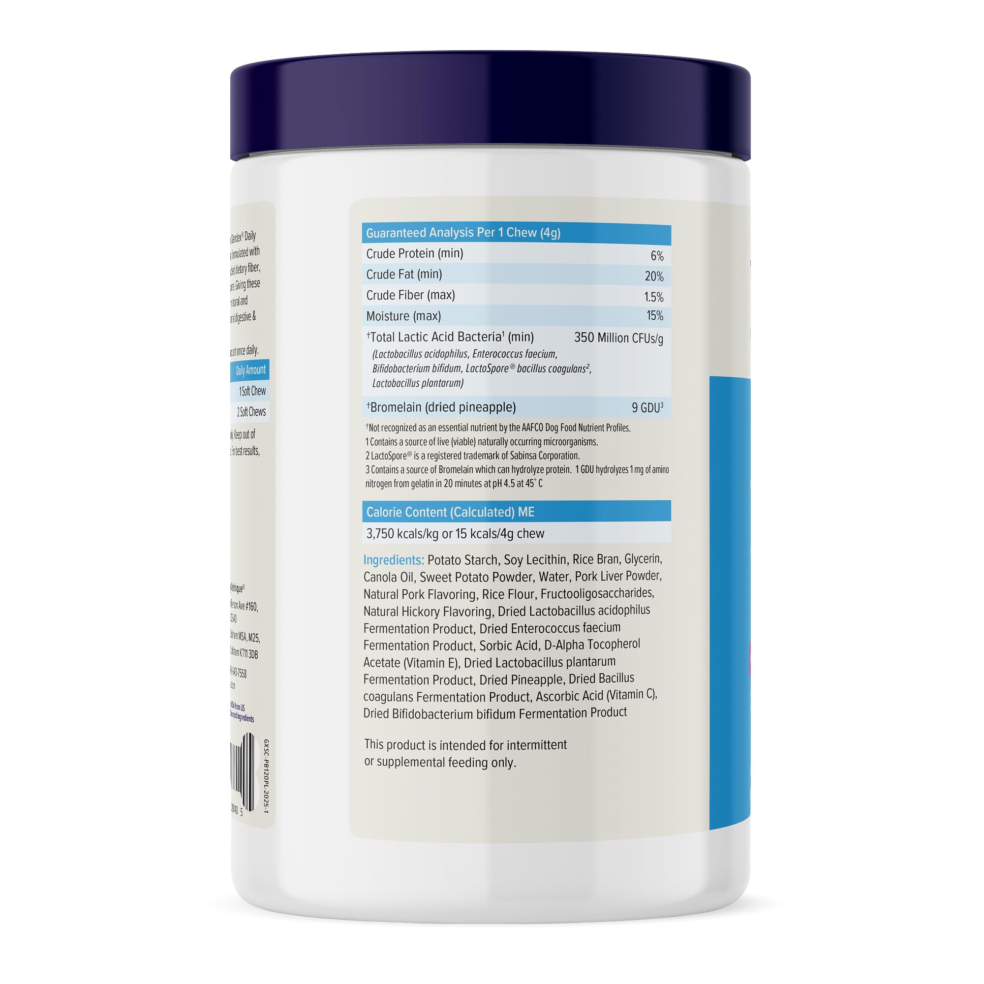 Glandex contiene enzimas digestivas para ayudar a la digestión diaria en perros.