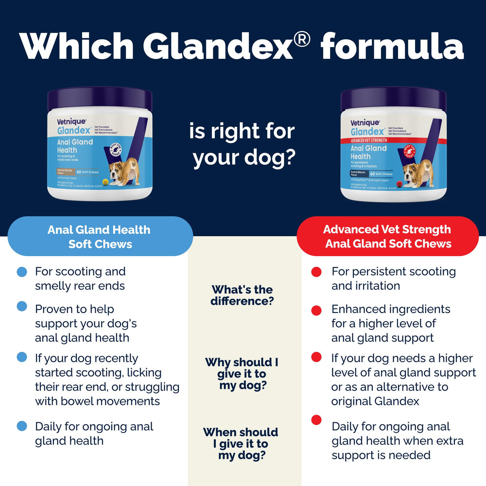 Vetnique Glandex, sabor pato-tocino vegano para perros