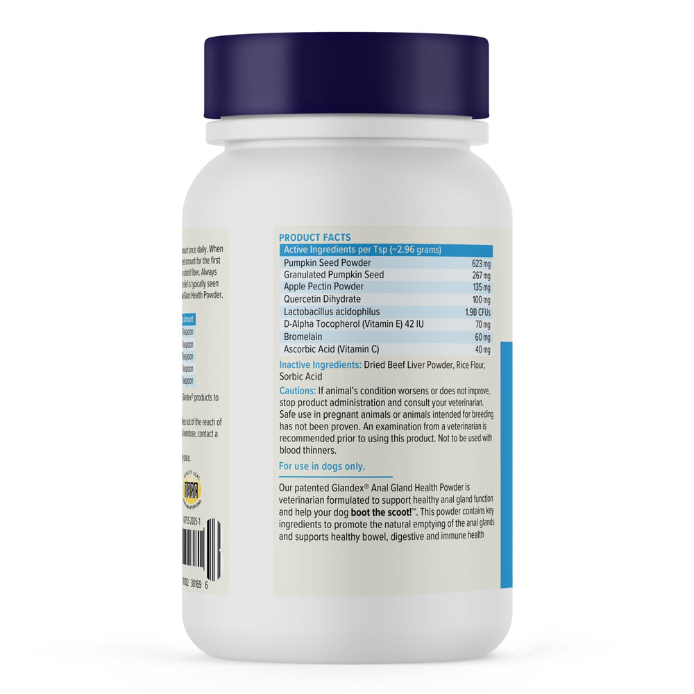 Vetnique Glandex semillas de calabaza, ingrediente clave para fibras y bienestar intestinal.