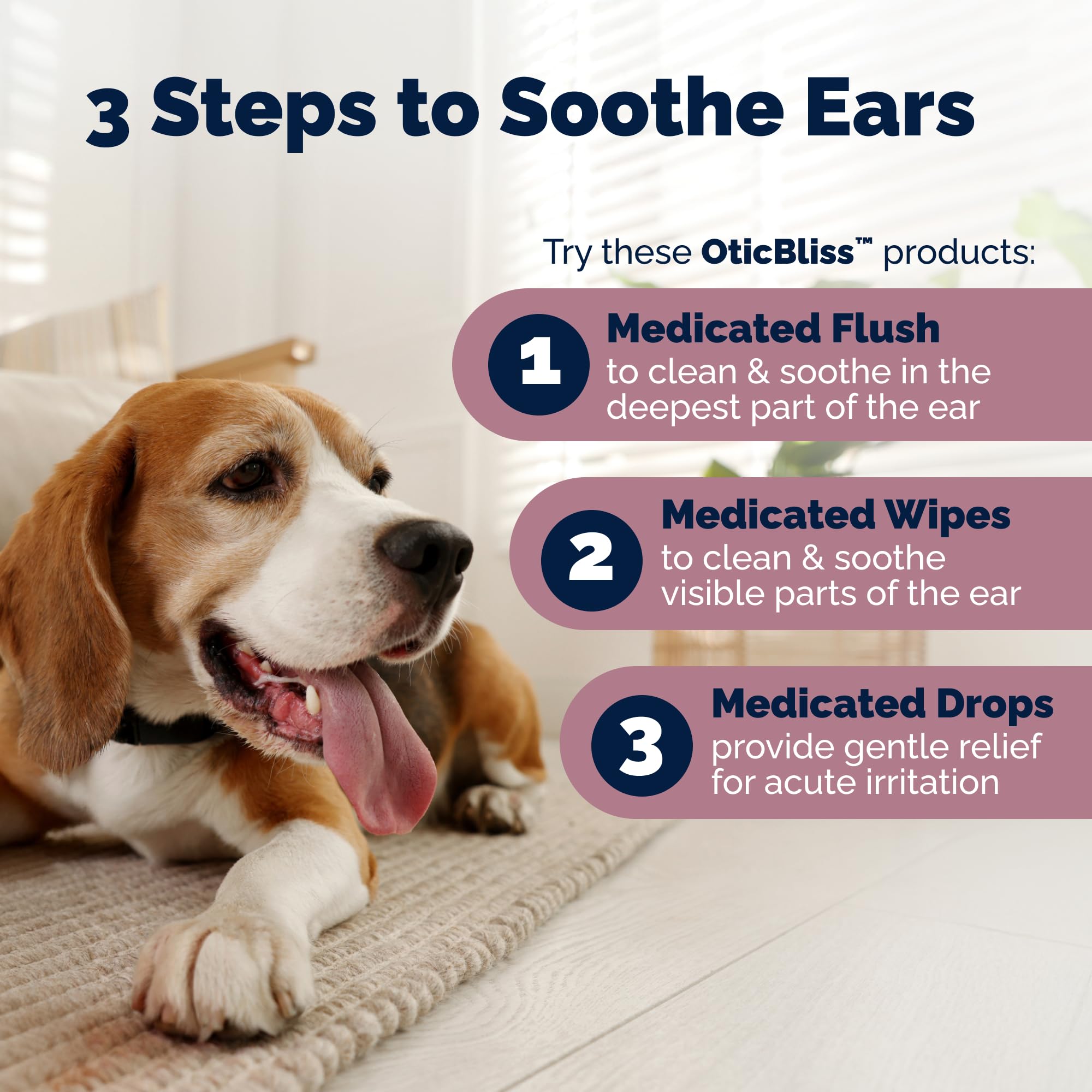 Vetnique Oticbliss: aplicación suave para oídos de mascotas.