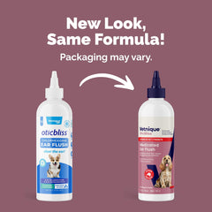 Vetnique Oticbliss: limpiador de oídos con fragancia suave para mascotas.