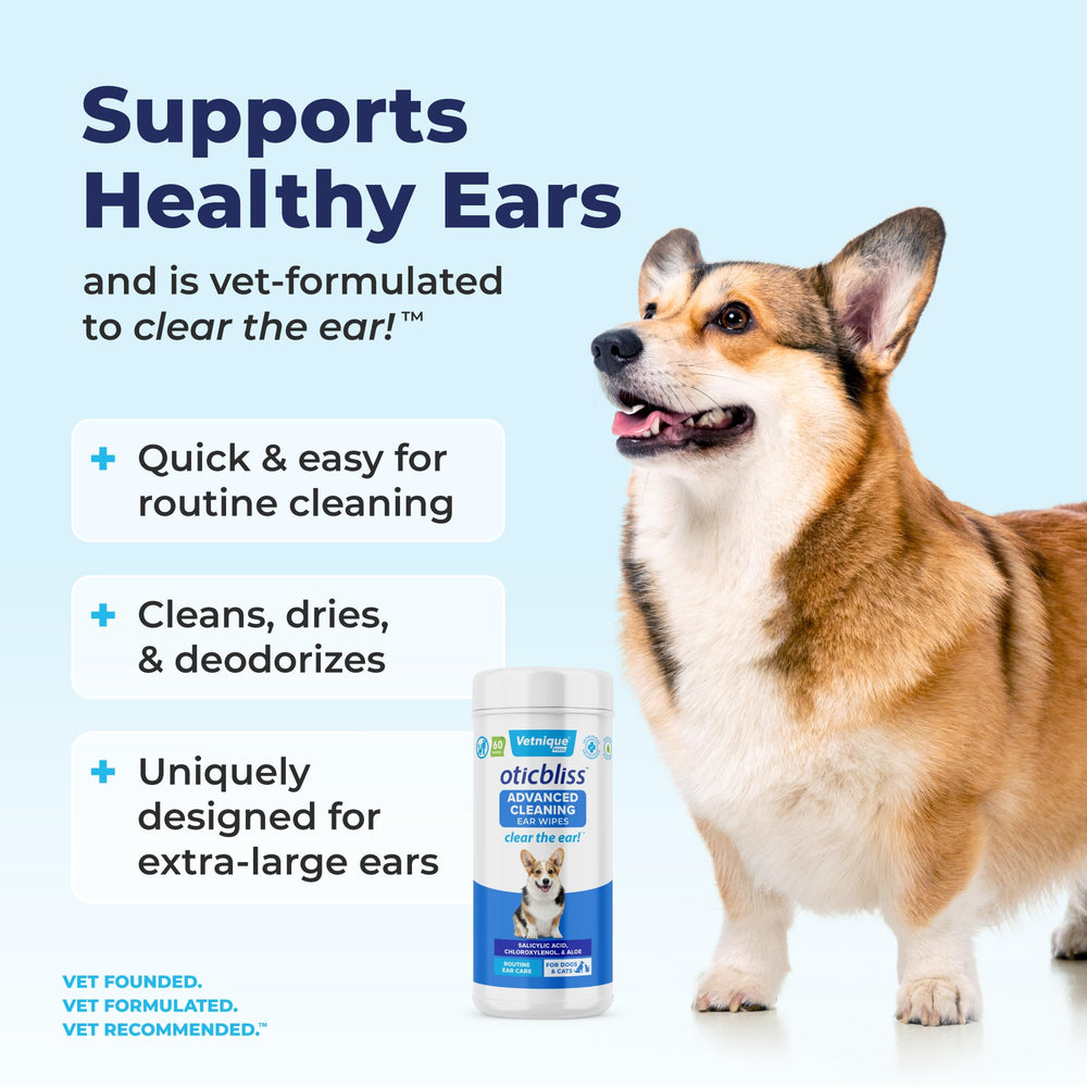 Vetnique Oticbliss: uso-diario-de-orejas para perros y gatos.