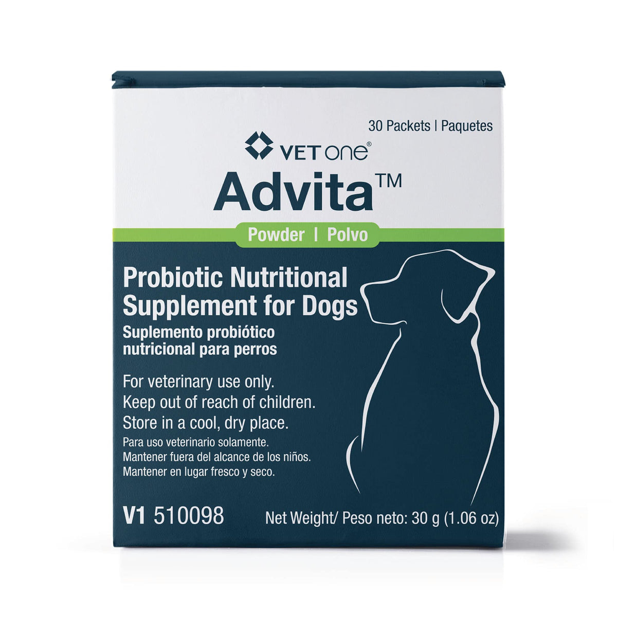 Vet One Advita probiotico en packs para apoyo digestivo diario