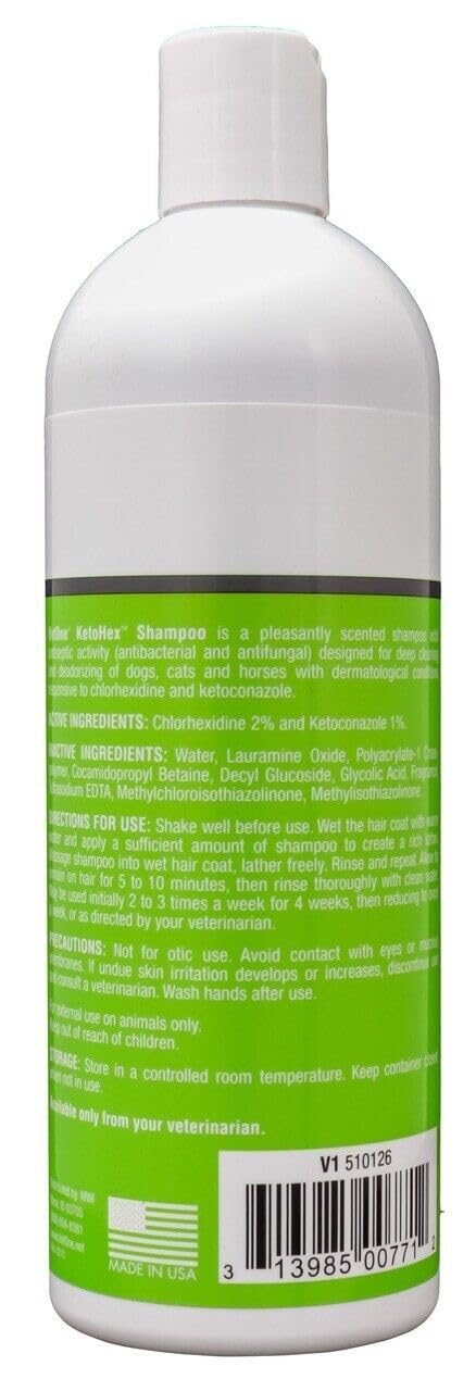 Vet One KetoHex champú: espuma para lavado, ayuda a eliminar olores y suciedad.