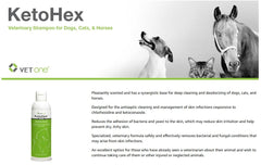 Vet One KetoHex champú, brillo saludable del pelaje tras el lavado.