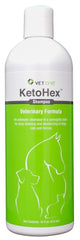 Vet One KetoHex champú para perros y gatos: botella, limpieza suave y antibacteriana.
