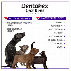 Dentahex zinc gluconato ingrediente clave para dientes y encías.