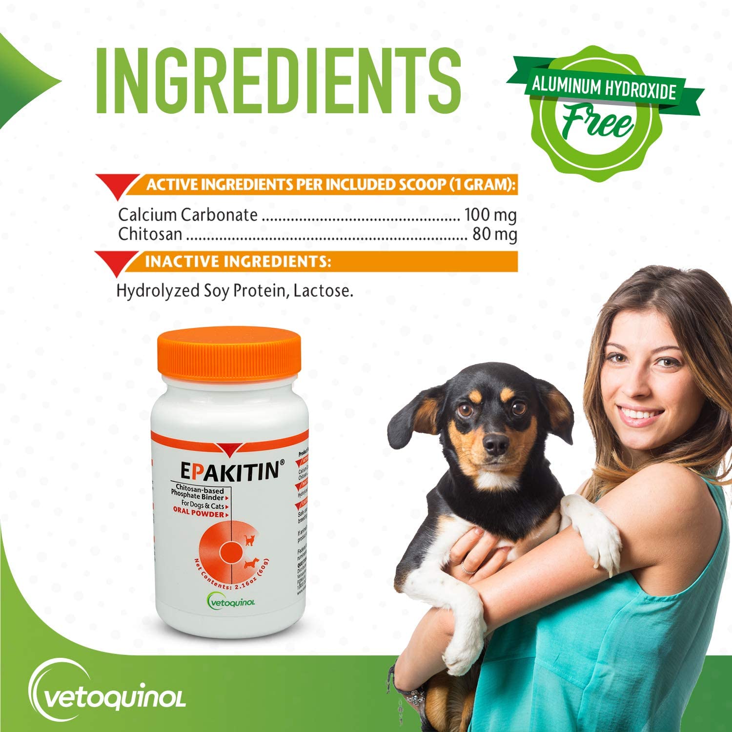Vetoquinol Epakitin, dosis diaria para apoyo nutricional renal.