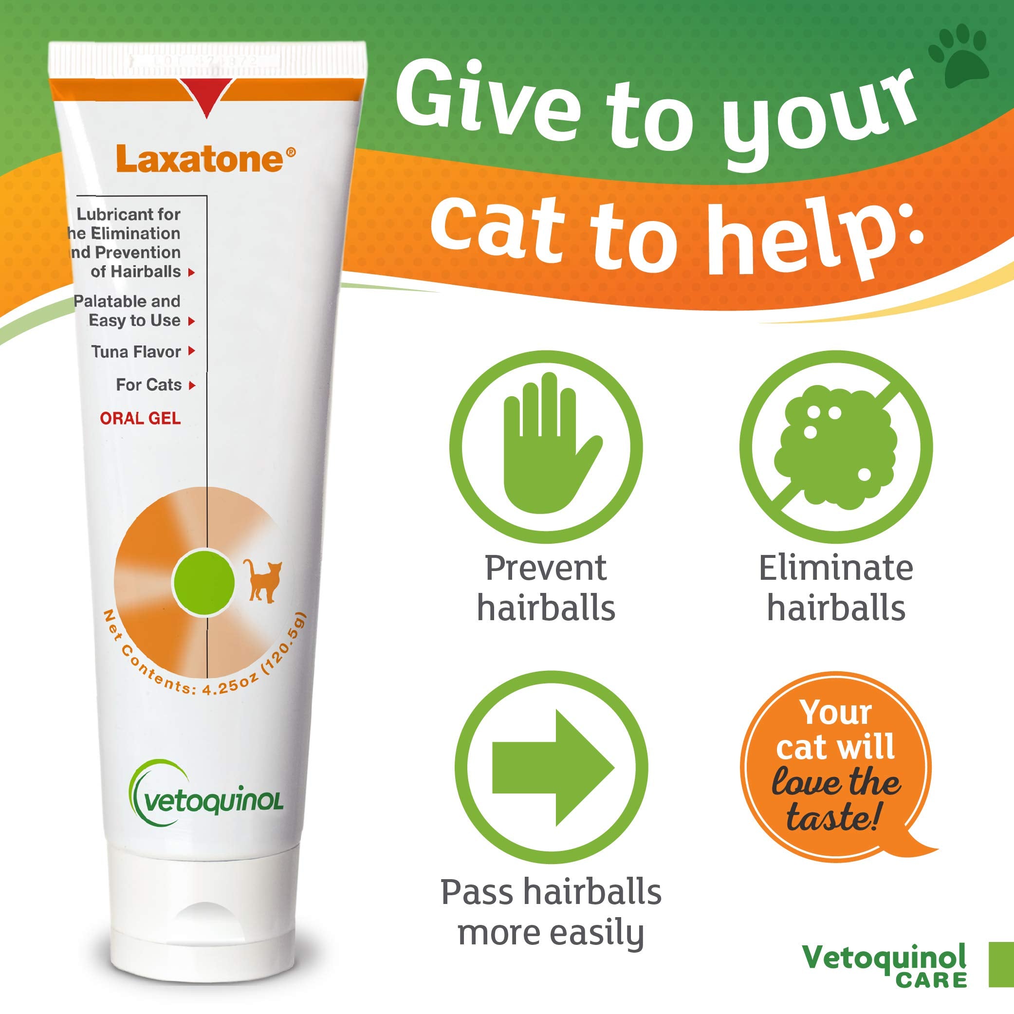Vetoquinol Laxatone de atún para aplicar en la nariz de la gata.