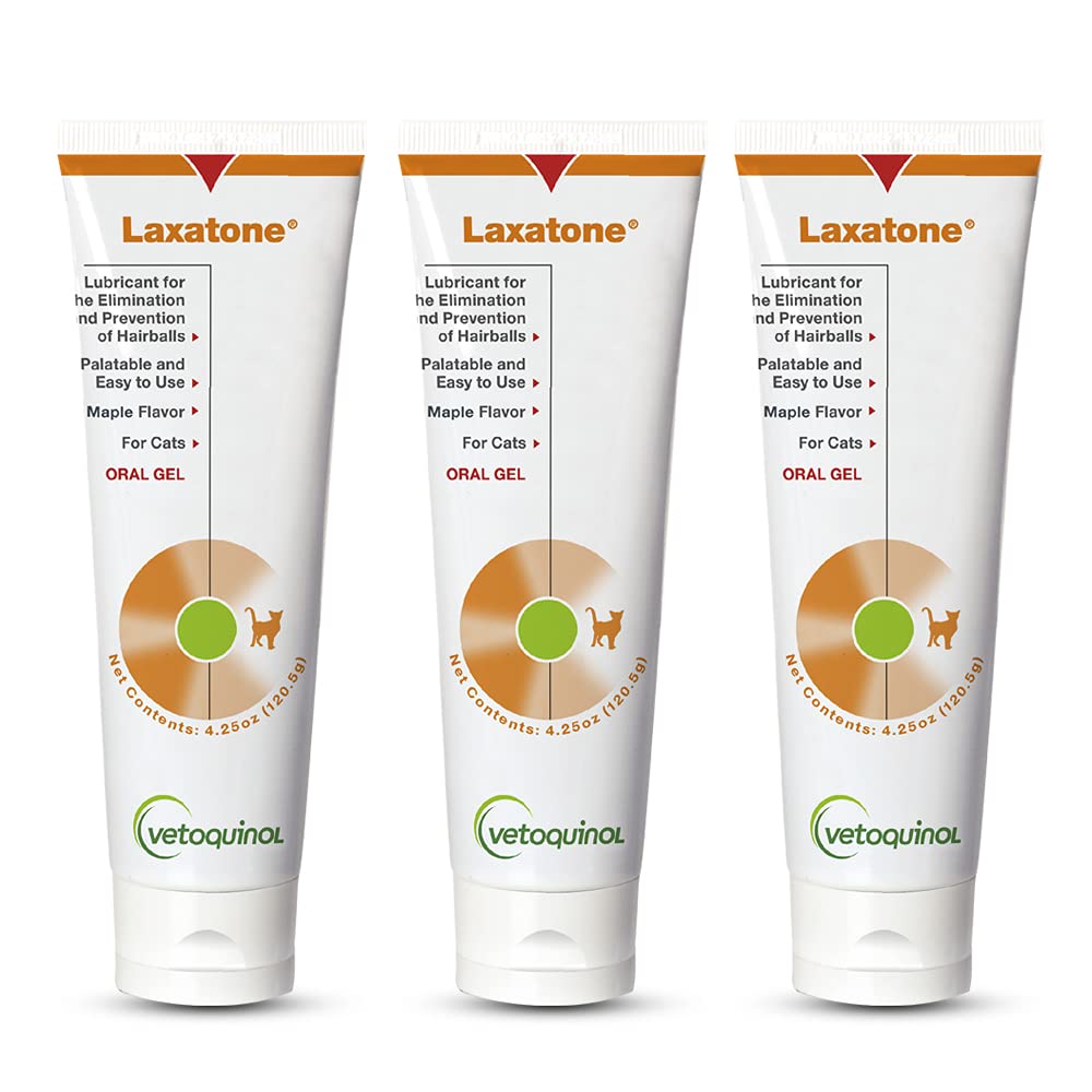 Vetoquinol Laxatone para gatos, gel suave que facilita el paso de bolas de pelo.