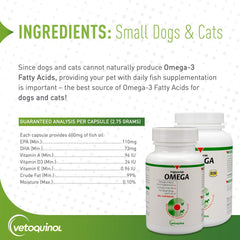 Vetoquinol Omega-3 piel y pelaje brillantes