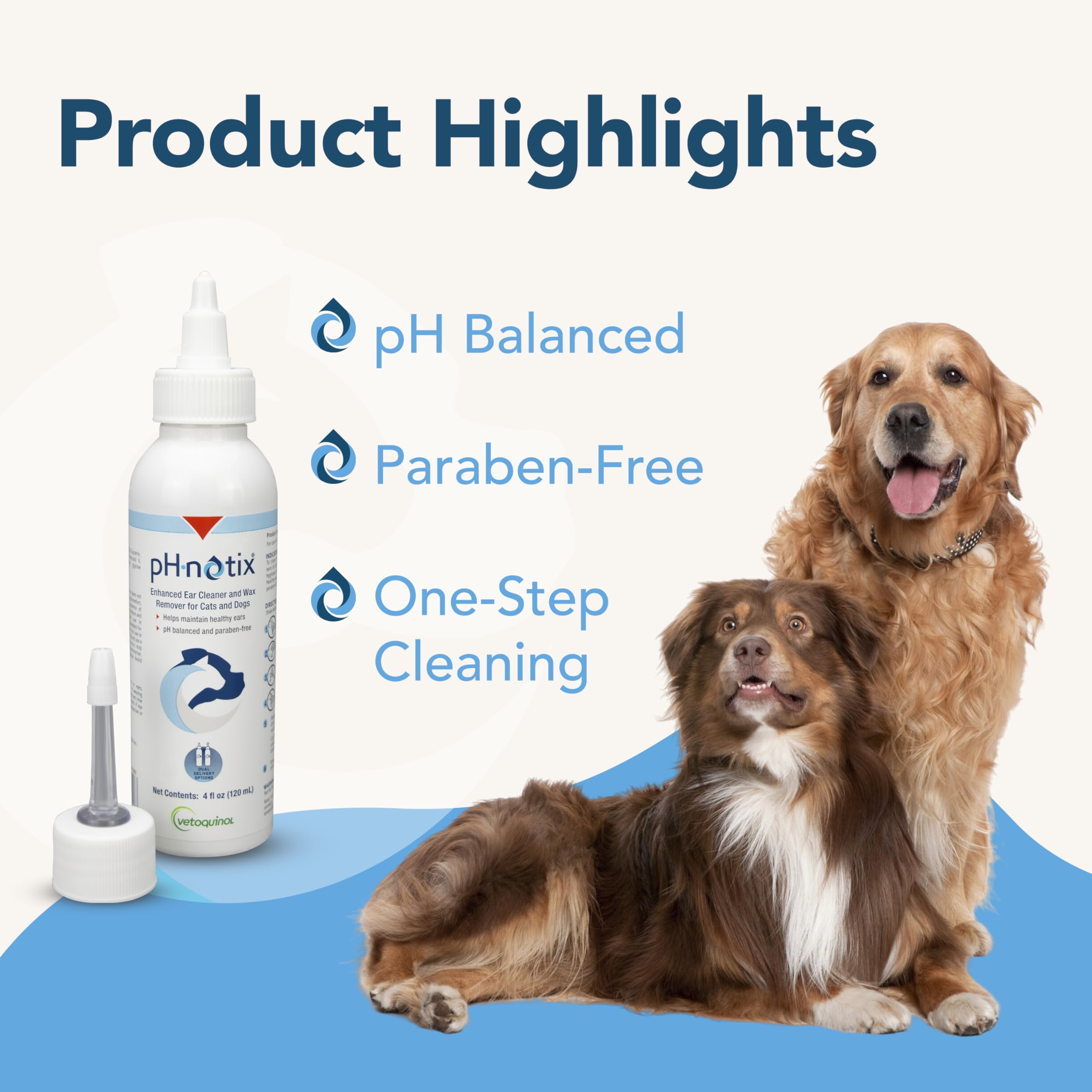 Vetoquinol pH•notix Enhanced Ear Cleaner: cuidado diario de orejas para mascotas sensibles