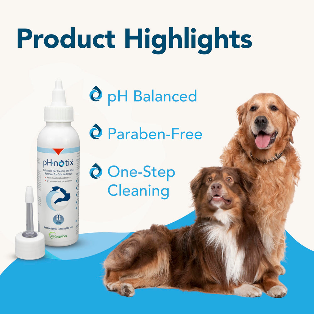 Vetoquinol pH•notix Enhanced Ear Cleaner: cuidado diario de orejas para mascotas sensibles