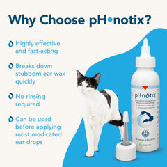 Vetoquinol pH•notix Enhanced Ear Cleaner: fórmula balanceada en pH para orejas sanas
