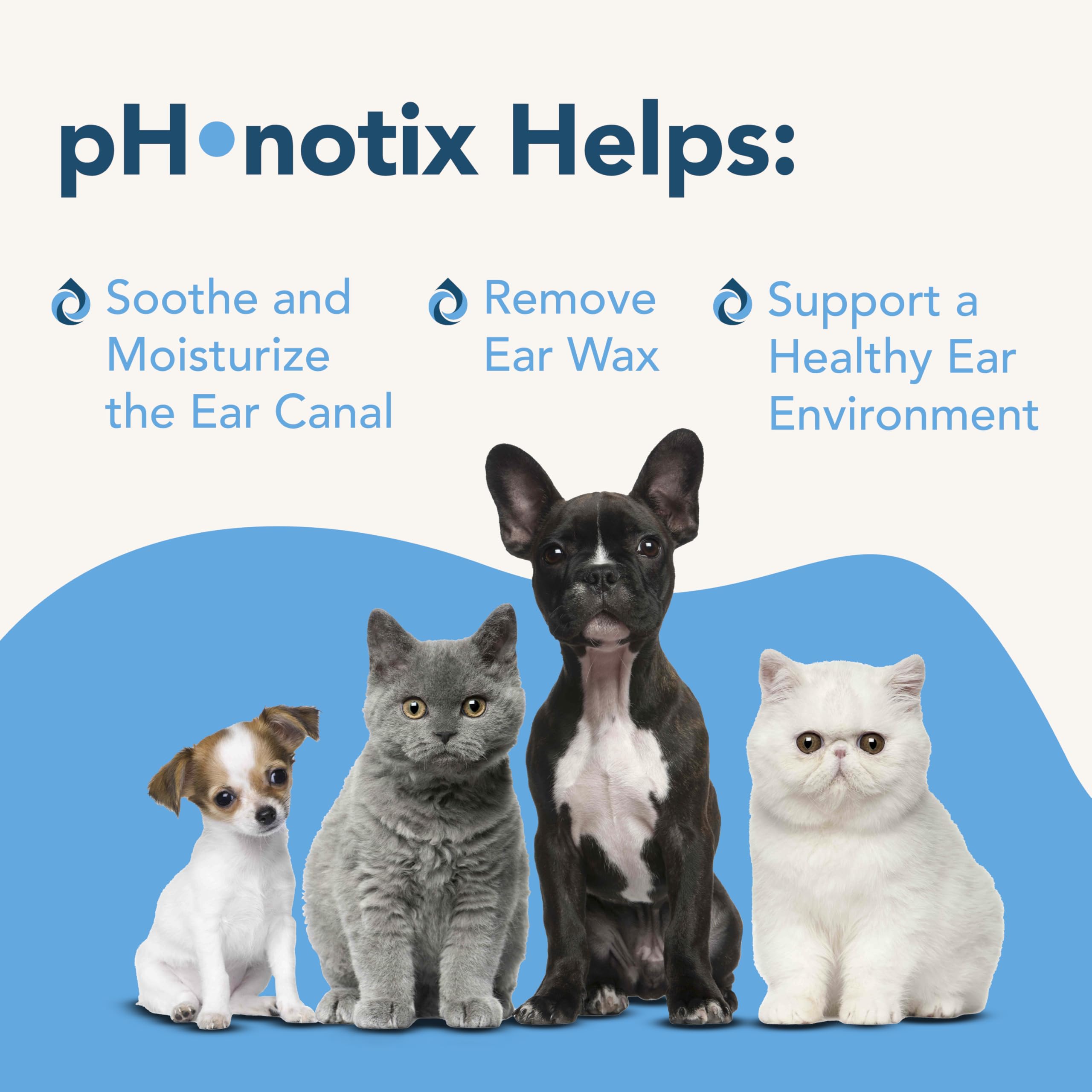 Vetoquinol pH•notix Enhanced Ear Cleaner: remoción suave de cerumen en el canal auditivo