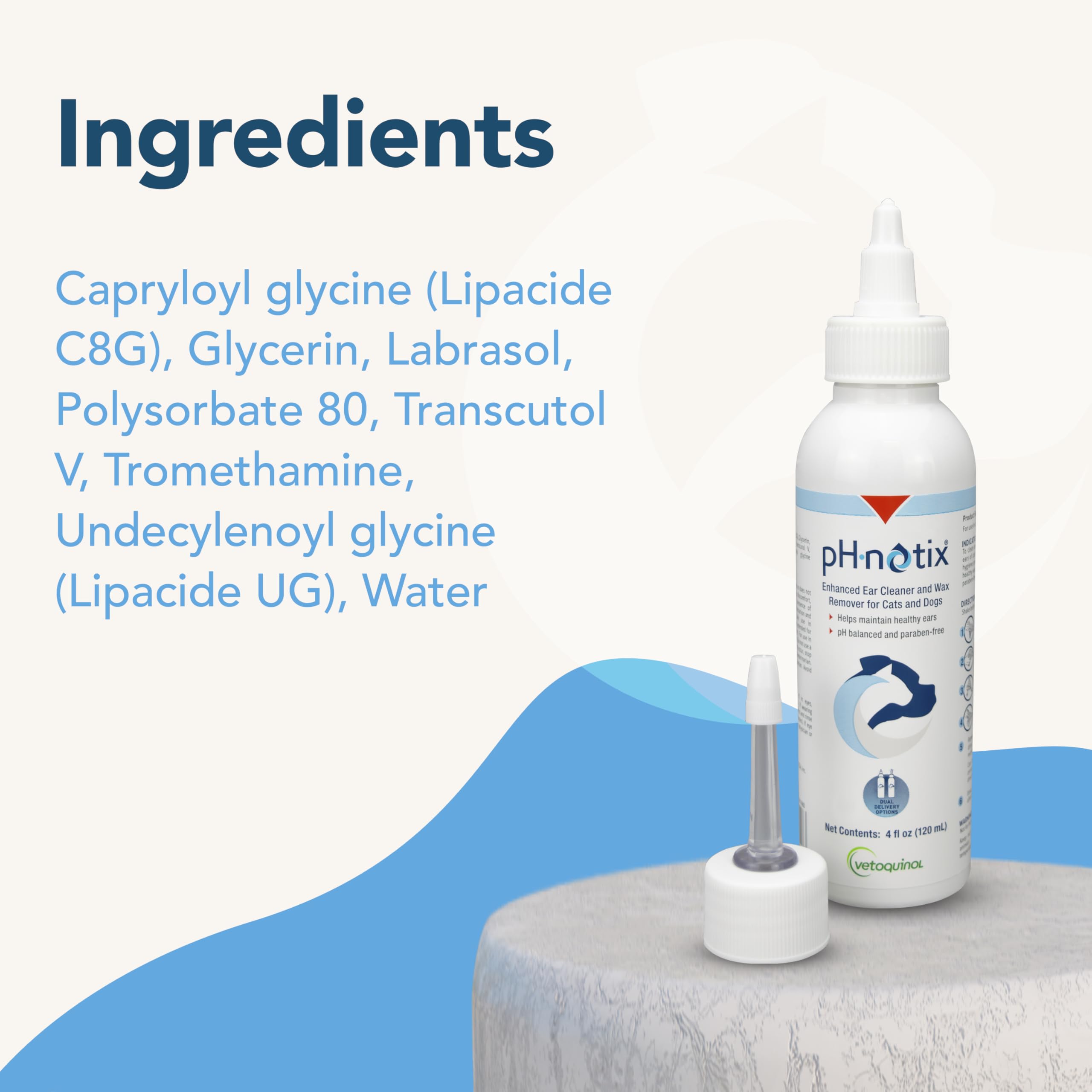 Vetoquinol pH•notix Enhanced Ear Cleaner: opción suave para gatos con irritación ocasional