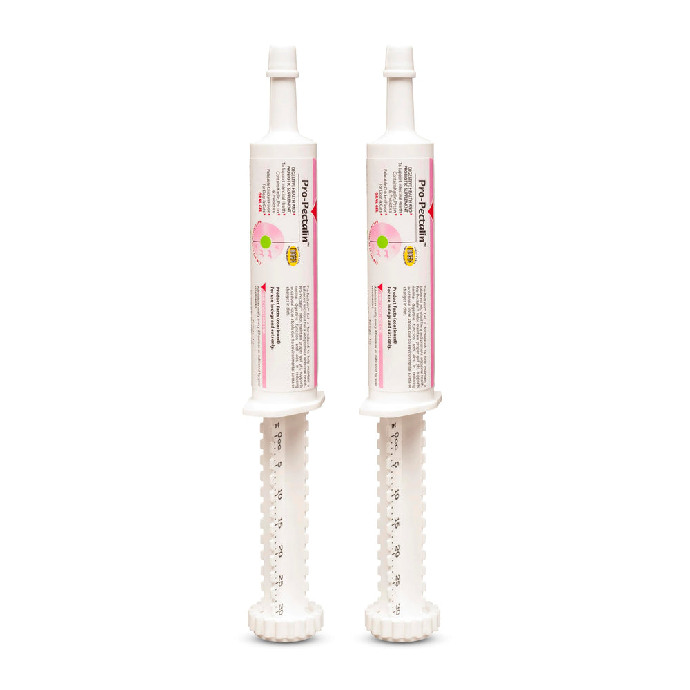 Vetoquinol Pro-Pectalin Pasta Oral para perros y gatos, empaque doble de 30 ml para uso continuo.