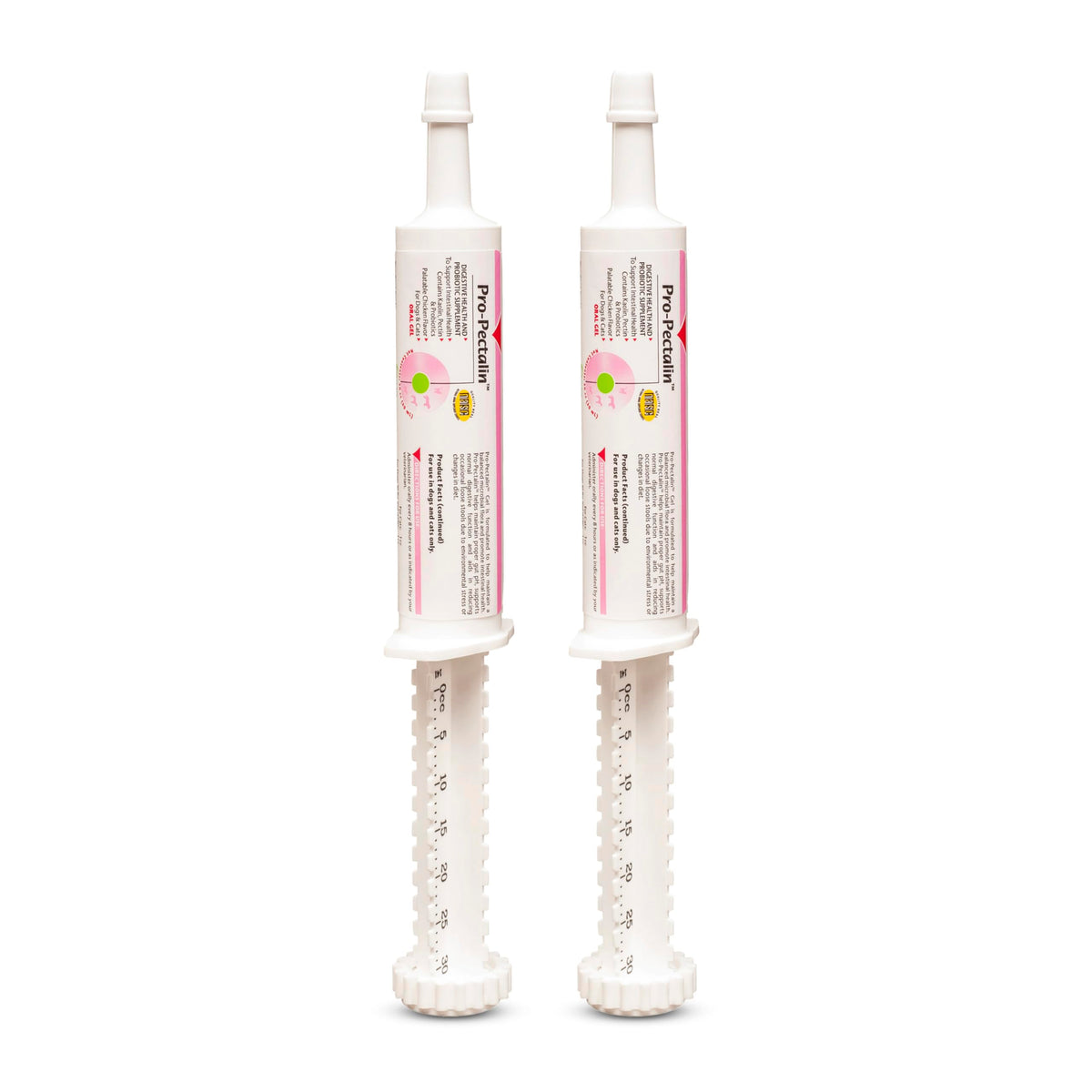 Vetoquinol Pro-Pectalin Pasta Oral para perros y gatos, empaque doble de 30 ml para uso continuo.