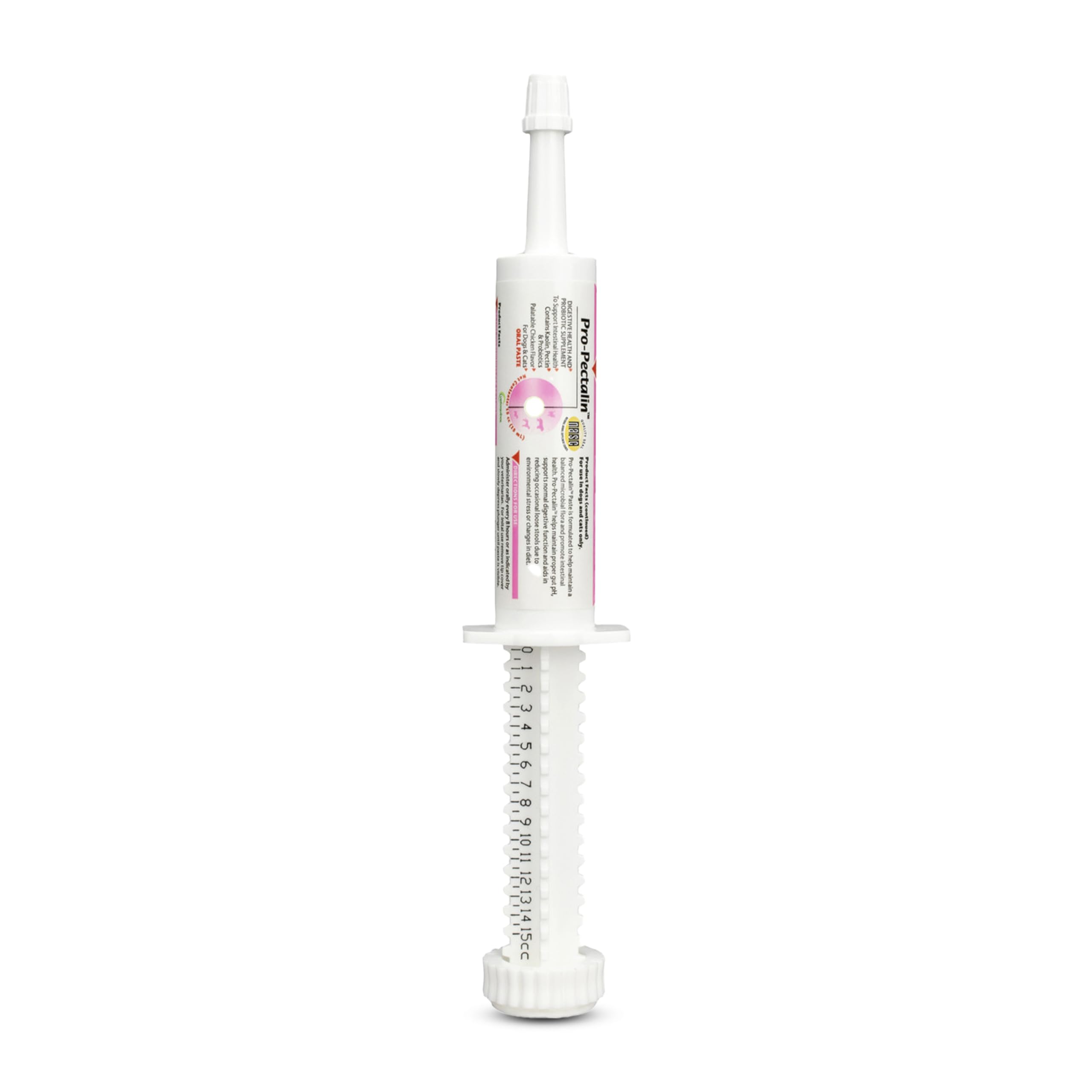 Vetoquinol Pro-Pectalin tubo 15cc, dosis fácil para diarrea ocasional en mascotas.
