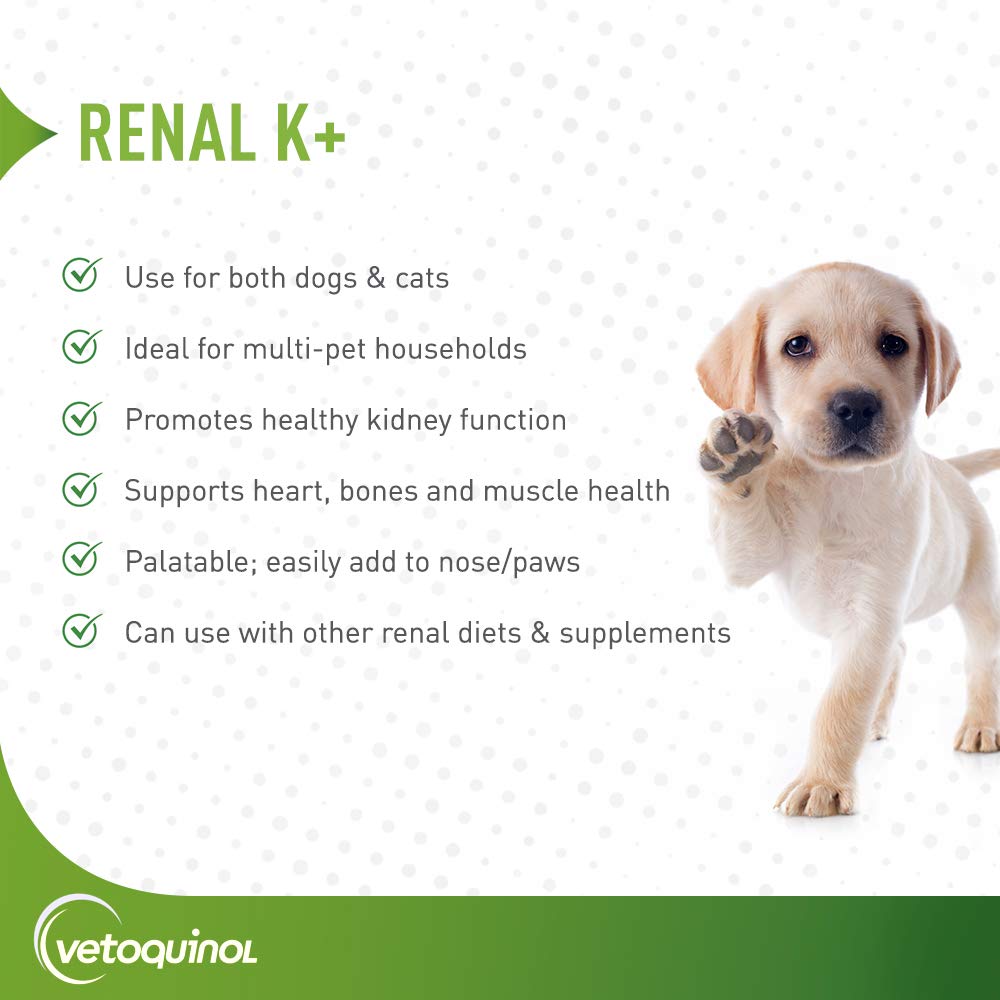 Gel Renal K+ con sabor maple, fácil de administrar.