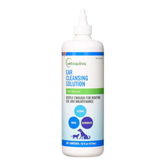 Vetoquinol solución limpiadora de orejas para perros y gatos, botella de 16 oz.